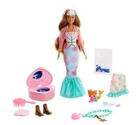 Barbie Muñeca Color Reveal Sirena (Mattel GXV93) – Accesorios, pulsera y mascota sorpresa