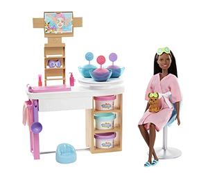 Barbie con su mascarilla, playset de SPA 2 , muñeca con Accesorios (Mattel GJR85)