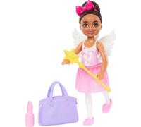 Barbie - Conjunto de bailarina Chelsea, mu eca morena profesional con 5 accesorios de baile, incluidas alas de cisne.