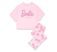 Barbie Conjunto de Pijama de Mujer en Rosa | Camiseta gráfica de Manga Corta Corta para Mujer y Pantalones Estampados de Pierna Larga en Pijamas | Icono de Estilo Original con Logotipo clásico