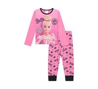 Barbie Conjunto de pijama para niña, pijama de muñeca para niñas de 3 a 10 años, producto oficial, rosa, 8-9 años