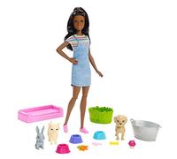 Barbie - Cuidadora de Mascotas Muñeca con Animales y Accesorios (Mattel FXH12)