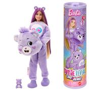 Barbie Cutie Reveal Care Bears Muñeca de moda y accesorios, incluye un disfraz de la osita Generosa y 10 sorpresas, incluidos el cambio de color y una osita en miniatura, JCN94