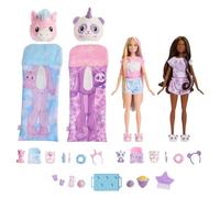 Barbie Cutie Reveal Cadeauset met 2 poppen en 2 dierenvriendjes, Cozy Cute Tees