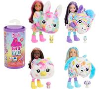 Barbie Cutie Reveal - Muñeca Chelsea y Accesorios, muñeca pequeña de la Serie Color Dream en Disfraz de Peluche de Animal con 6 sorpresas, Incluyendo Cambio de Color (los Estilos Pueden Variar)