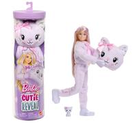 Barbie Muñeca Reveal Abracitos JJP64 – Disfraz de gatito, 10 sorpresas, cambio de color, minimascota