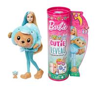 Barbie Cutie Reveal Serie Disfraces Osito delfín Animal revela muñeca con mascota y accesorios sorpresa de moda, juguete +3 años (Mattel HRK25)