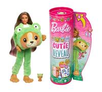 Barbie Cutie Reveal Serie Disfraces Perro rana Animal revela muñeca con mascota y accesorios sorpresa de moda, juguete +3 años (Mattel HRK24)