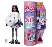 Barbie Cutie Reveal Serie Invierno Búho Disfraz Animal Revela una muñeca articulada con Chaqueta Reversible, Mascota y Accesorios Sorpresa de Moda, Juguete +3 años (Mattel HJL62)