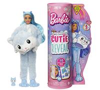 Barbie Cutie Reveal Serie Invierno Husky Disfraz Animal Revela una muñeca articulada con Chaqueta Reversible, Mascota y Accesorios Sorpresa de Moda, Juguete +3 años, Husky, (Mattel HJL63)