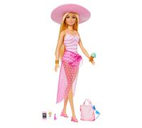 Barbie Día en la Playa Muñeca de Juguete Hecha de plásticos reciclados, +3 años