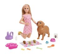 Barbie Doll and Newborn Pups Playset with Dog, 3 Puppies & Acc (Importación USA)