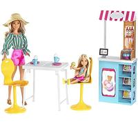 Barbie Dolls and Gelato Cafe Playset