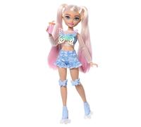 Barbie Dream Besties Barbie 'Malibu' Muñeca y accesorios, Muñeca de moda patinadora articulada con pelo rubio y 9 piezas temáticas de maquillaje, JFX96