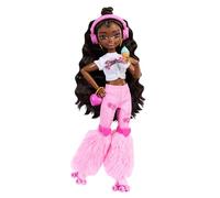 Barbie Dream Besties Skate Party Muñeca Barbie "Brooklyn" | Muñeca de moda con ropa de patinaje de quita y pon, y 9 accesorios de música y vídeo, +3 años, JFX97