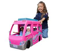 Barbie DreamCamper Set de Juego y Accesorios de Acampada | Incluye tobogán de 76 cm, 7 zonas de juego y 60 accesorios de acampada, +3 años, HCD46