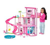 Barbie Dreamhouse Casa de Muñecas con Accesorios Temáticos | Set de almacenamiento portátil con varias zonas de juego, tocador y más de 20 piezas, a partir de 3 años, HMX10