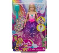 Barbie Dreamtopia 2 en 1 de princesa a sirena, muñeca rubia, con 3 trajes