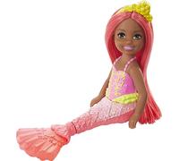 Barbie Dreamtopia Chelsea Mermaid Doll, 6,5 Pulgadas con Coral-Colored Hair and Tail