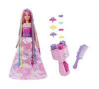 Barbie Dreamtopia Muñeca fantasía Twist 'N Style con Pelo de Colores, Peine para Hacer Trenzas y Accesorio para Crear Peinados, Juguete +3 años (JCW55)