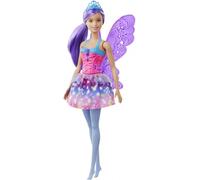 Barbie Dreamtopia Muñeca Hada, Pelo Morado, con Alas Alas y Corona (Mattel Gjk00)