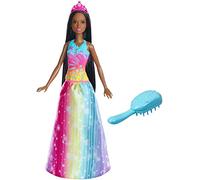Barbie Dreamtopia, muñeca Princesa Cabello mágico Morena (Mattel FRV13)