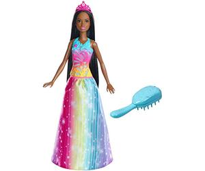 Barbie Dreamtopia, muñeca Princesa Cabello mágico Morena (Mattel FRV13)