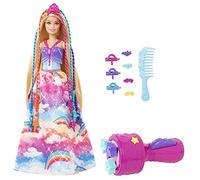 Barbie Dreamtopia Muñeca Princesa de Juguete con Accesorio para Hacer Trenzas de Colores y Moda fantasía (Mattel GTG00)