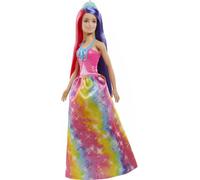 Barbie Dreamtopia Muñeca Real con Pelo de Colores, Falda Moda fantasía, Accesori