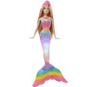 Barbie Dreamtopia, muñeca Sirena Luces de Arcoíris, Regalo para niñas y niños 3-9 años (Mattel DHC40)