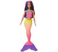 Barbie Dreamtopia, muñeca sirena top rosa, juguete +3 años (Mattel FJC90)