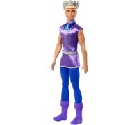 Barbie Dreamtopia Príncipe Rubio con Casaca Morada, muñeco con Corona, Juguete +3 años (Mattel HLC23)