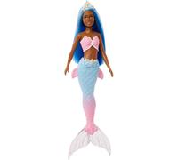 Barbie Dreamtopia Sirena Cabello Azul Con Cola De Rosa Colorida Muñeca 30cm
