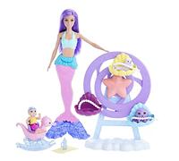 Barbie Dreamtopia Sirena con Parque acuático Muñeca con Noria submarina y Accesorios, Juguete +3 años (Mattel HLC30)