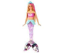 Barbie Dreamtopia, Sirena Rubia Nada y Brilla con Accesorios, Regalo para niñas y niños 3-9 años, Multicolor (Mattel GFL82), Exclusivo en Amazon