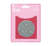 Barbie - Espejo de Viaje Compacto - Lupa de Doble Cara - Estuche Protector con Estilo - Bolso de Viaje Ideal - Accesorio de retoque de Belleza instantáneo para Mujer - Producto Oficial de Mattel