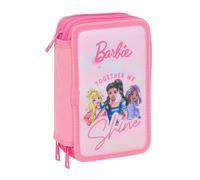 BARBIE - Estuche Escolar con 37 Útiles Incluidos, Estuche Infantil, Estuche Niño, Ideal para Niños de 5 a 14 Años, Cómodo y Versátil, Calidad y Resistencia, 12.5x5.5x19.5 cm