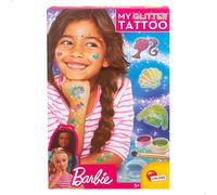 Lisciani - BARBIE - Mis Tatuajes Scientillants - Tatuajes Efemérides - Juego Creativo - Pegatinas, Polvo, Gemas Ahésivas - Para Chicas a Partir de 5 Años