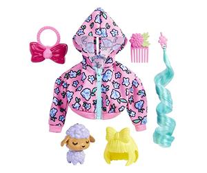 Barbie Extra Accesorios de Moda y Mascotas Modelo Flores Ropa para muñeca de Juguete con animalito y Accesorios (Mattel HDJ39)