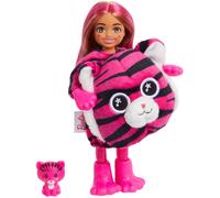 Barbie Chelsea Cutie Reveal Serie Amigos de la Jungla Tigre Disfraz Revela una muñeca articulada con Mascota y Accesorios Sorpresa de Moda, Juguete +3 años (Mattel HKR15)