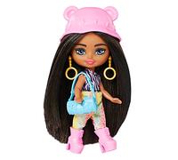 Barbie Extra Fly Mini, Muñeca pequeña con temática de Viajes y Ropa de Safari, Conjunto con Estampado Animal y Accesorios para Crear estilismos, Juguete +3 años (Mattel HPT57)