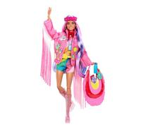 Barbie Extra Fly, Muñeca con temática de Viajes con Conjunto de Desierto, Chaqueta de Flecos y Bolso Extragrande, Juguete +3 años (Mattel HPB15)