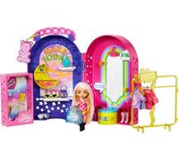 Barbie Extra Minis Boutique Set de Juego portátil con muñeca pequeña y Accesorios y Looks de Moda, Juguete +3 años (Mattel HHN15)