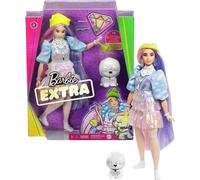 Barbie Extra muñeca con Pelo Rosado y Violeta Incluye Mascota y Accesorios (Mattel GVR05)