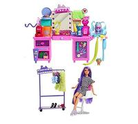 Barbie Extra Set de juego para muñecas, con luces y sonidos y accesorios de moda de juguete, regalo para niñas y niños +3 años (Mattel GYJ70)
