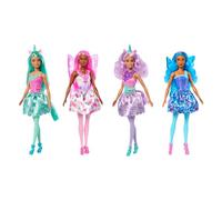 Barbie Fairytale - Paquete de 4 muñecas de unicornio, hadas, imaginación, fantasía, explorar, divertirse, ser cualquier cosa, colección de muñecas, juego de aventura, juego de cuento de hadas