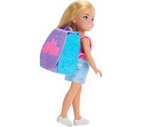 BARBIE Family & Friends Cupcake Baking Backpack Blonde Chelsea Doll, Wearable Ba