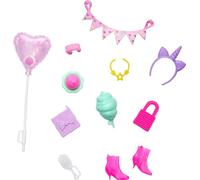 Barbie Fashion & Beauty Accesorios para Muñeca Festejo de Cumpleaños para niñas de 3 años en adelante