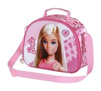 Barbie Fashion-Bolsa Portamerienda 3D, Rosa, 25,5 x 20 cm