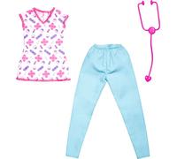 Barbie Fashion Pack - HJT31 - Conjunto de muñeca con temática de enfermera - Pantalones, parte superior + estetoscopio